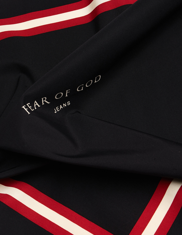 Fear of God Silk and Cotton Blend Logo Bandana - BLACK | Garmentory