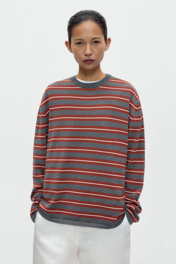 Cordera Organic Cotton Striped Long-Sleeve Tee