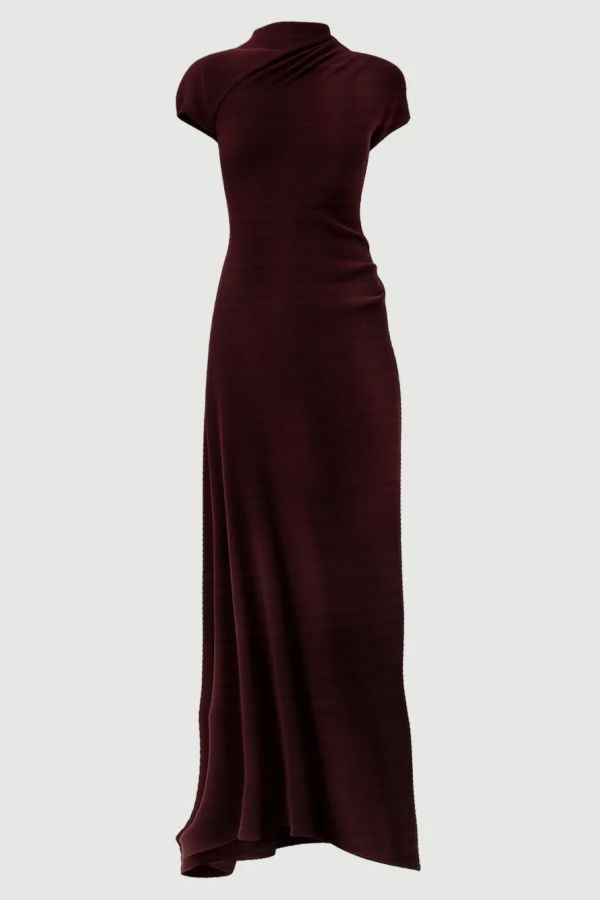 Citizens of Humanity Kira Sculptural Dress - Mahogany