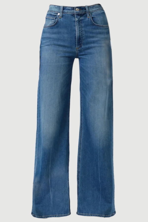 Citizens of Humanity Lyra Long Wide Leg Jean - Medium Wash Denim