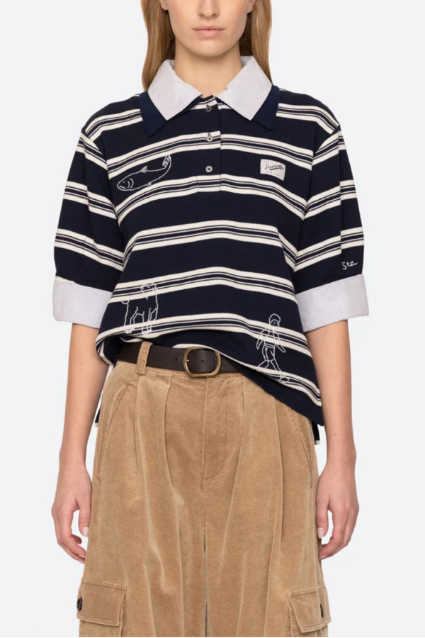 Sea NY Mina Polo Top - Blue