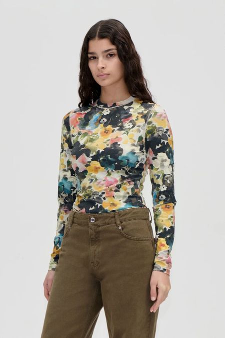 Stine Goya Juno Blouse - Abstract Floral | Garmentory