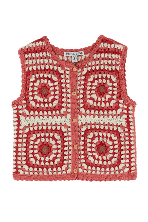 KIDS รmile et Ida Sleeveless Cardigan Vest