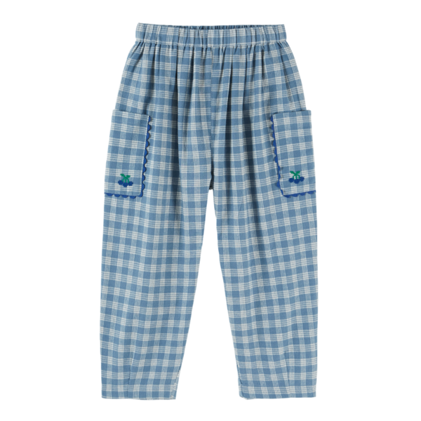 KIDS mile et Ida Checked Cotton Flannel Trousers KIDS mile et Ida Checked Cotton Flannel Trousers
