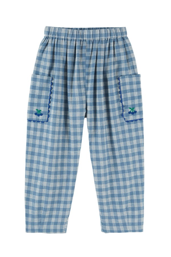 KIDS รmile et Ida Checked Cotton Flannel Trousers