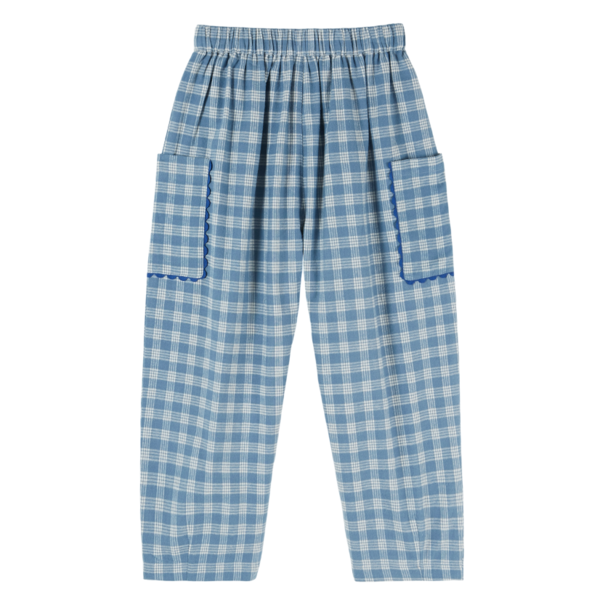 KIDS mile et Ida Checked Cotton Flannel Trousers