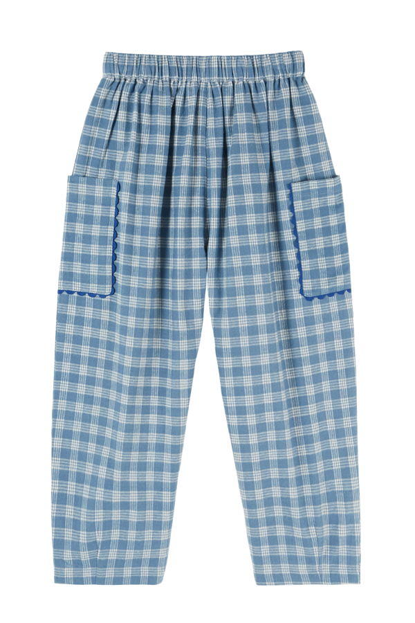 KIDS รmile et Ida Checked Cotton Flannel Trousers