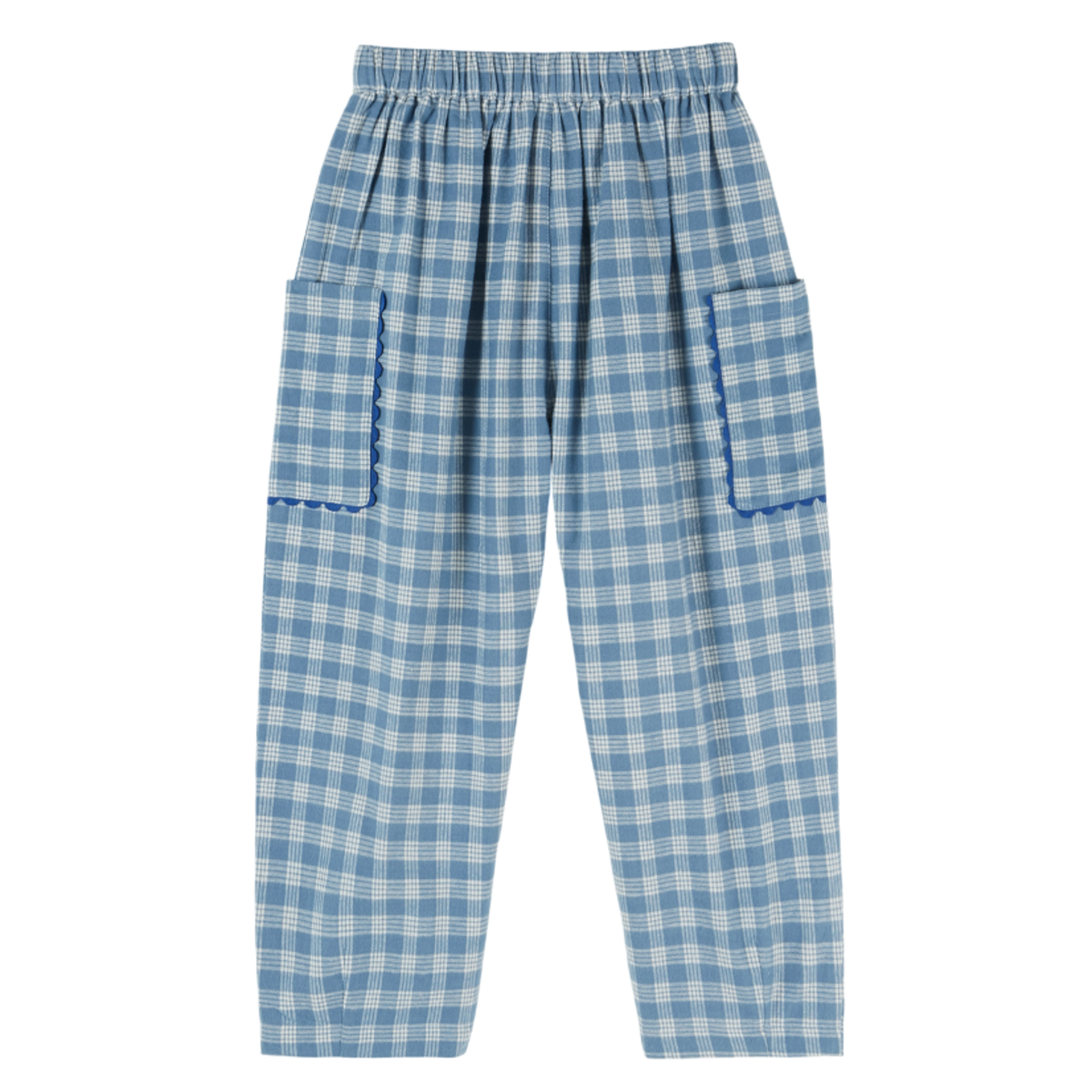 KIDS Émile et Ida Checked Cotton Flannel Trousers - Image 2 of 3