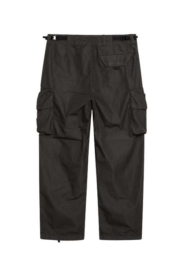 Stone Island Cotton Nylon Micro Ripstop Cargo Trousers - Charcoal