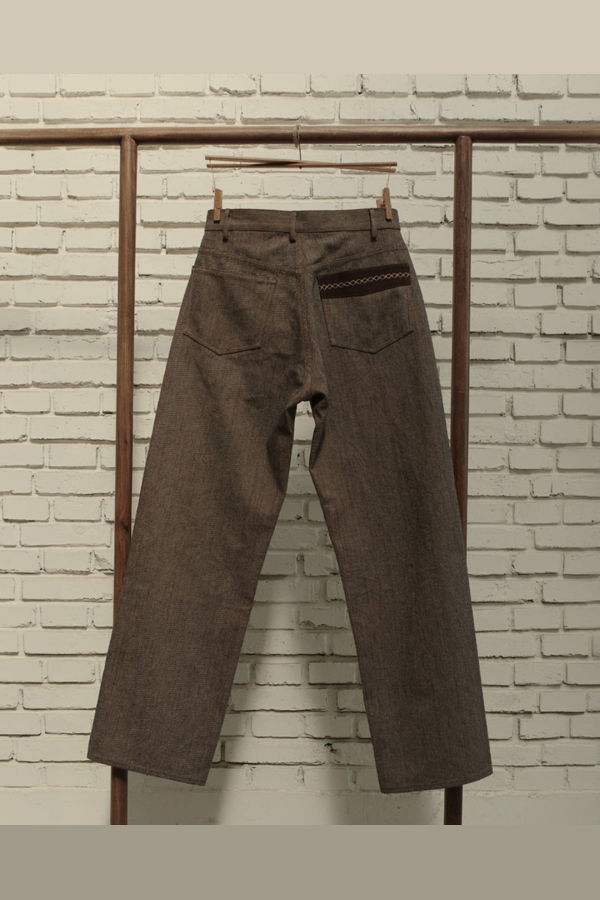AVIVA JIFEI XUE Persimmon Back Denim 5 Pocket Pant
