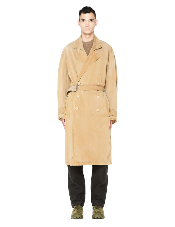 Yeezy Sand Cotton Oversized Trench Coat - Beige | Garmentory