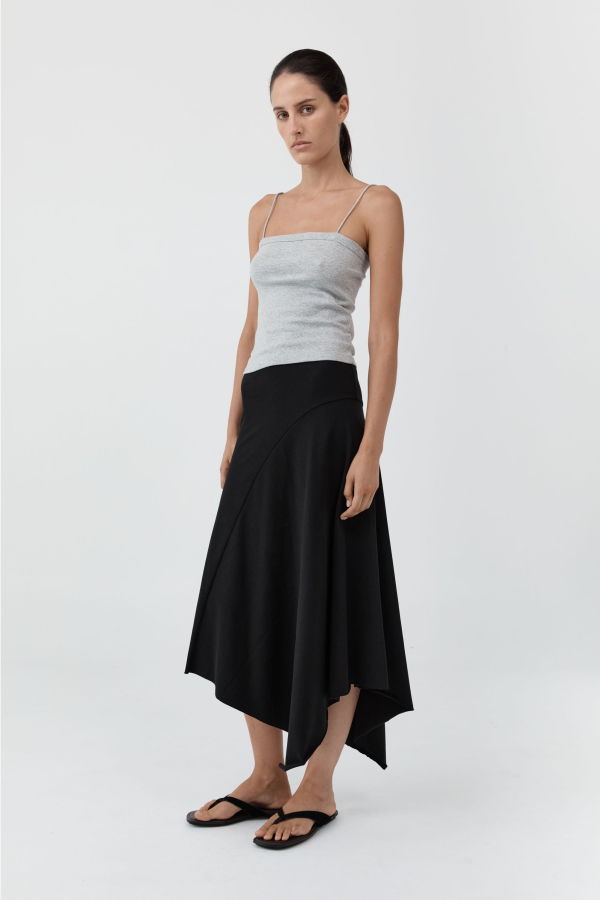 St. Agni Asymmetrical Drape Skirt