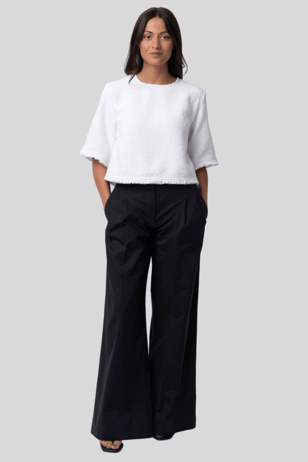 Proenza Schouler Maura Top in Basket Weave - White