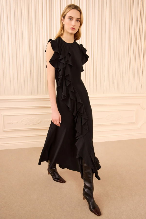Ulla Johnson Ameline Sleeveless Silk Dress - Noir