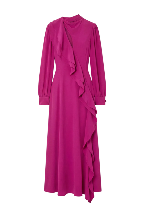 Ulla Johnson Sabrina Long Sleeve Silk Dress - Orchid Ulla Johnson Sabrina Long Sleeve Silk Dress - Orchid