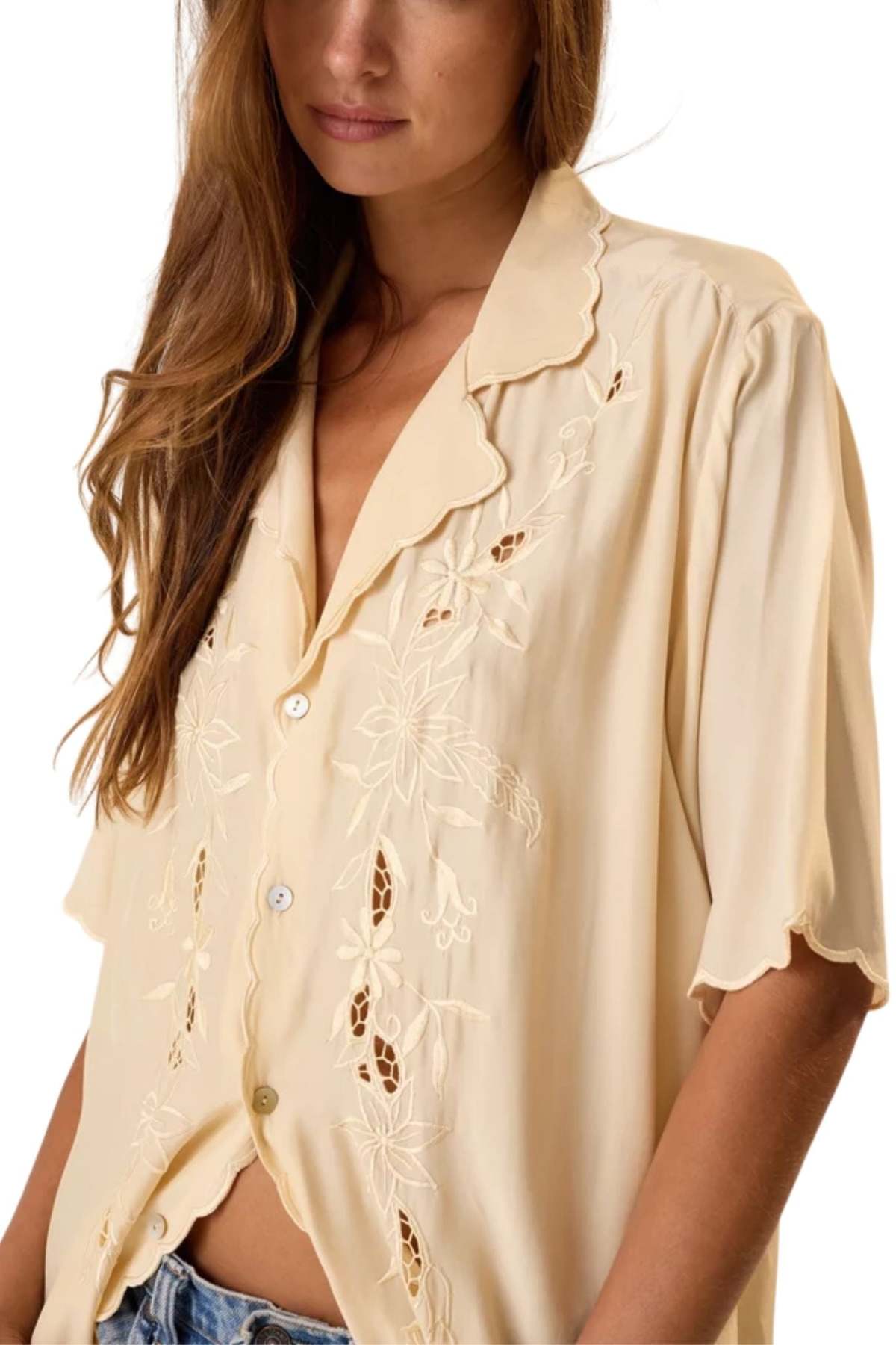 Natalie Martin Kevin Shirt - Cream - Image 4 of 5