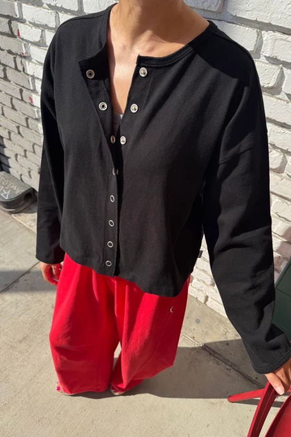 Le Bon Shoppe Soft Jersey Snap Cardigan
