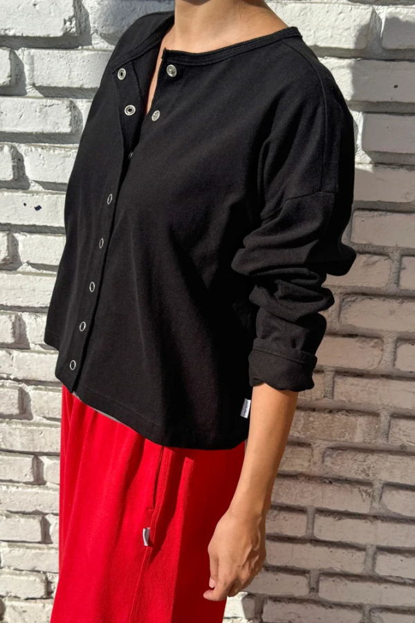Le Bon Shoppe Soft Jersey Snap Cardigan
