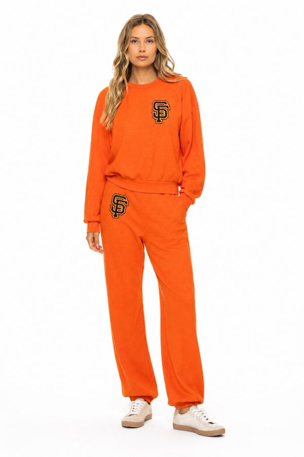 Aviator Nation San Francisco Giants Relaxed Crew Sweatshirt - Orange