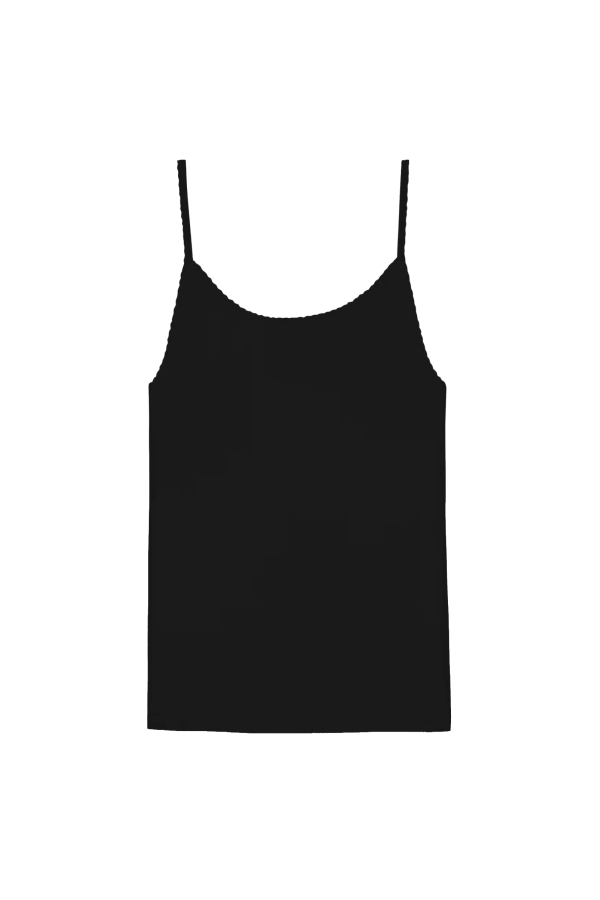 Donni. Baby Rib Scallop Tank