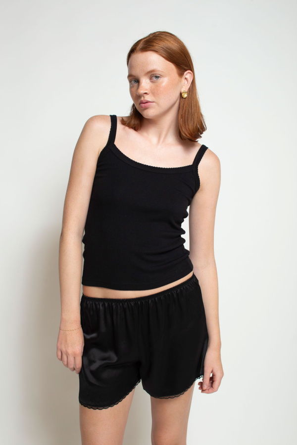 Donni. Baby Rib Scallop Tank