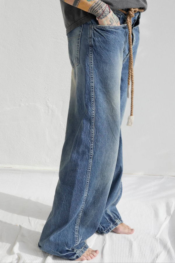 Dr. Collectors P84 Dungaree 9oz Cotton Denim Sun Faded Wash