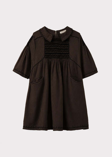 Caramel Flora Girl's Cotton Dress | Garmentory