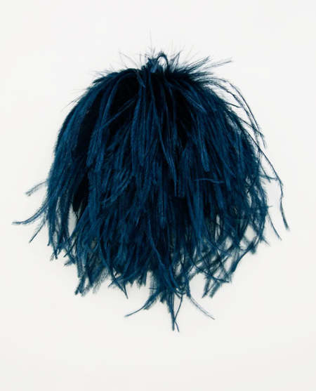 INDRESS Ostrich Feather Brooch Hairpiece - Almond | Garmentory
