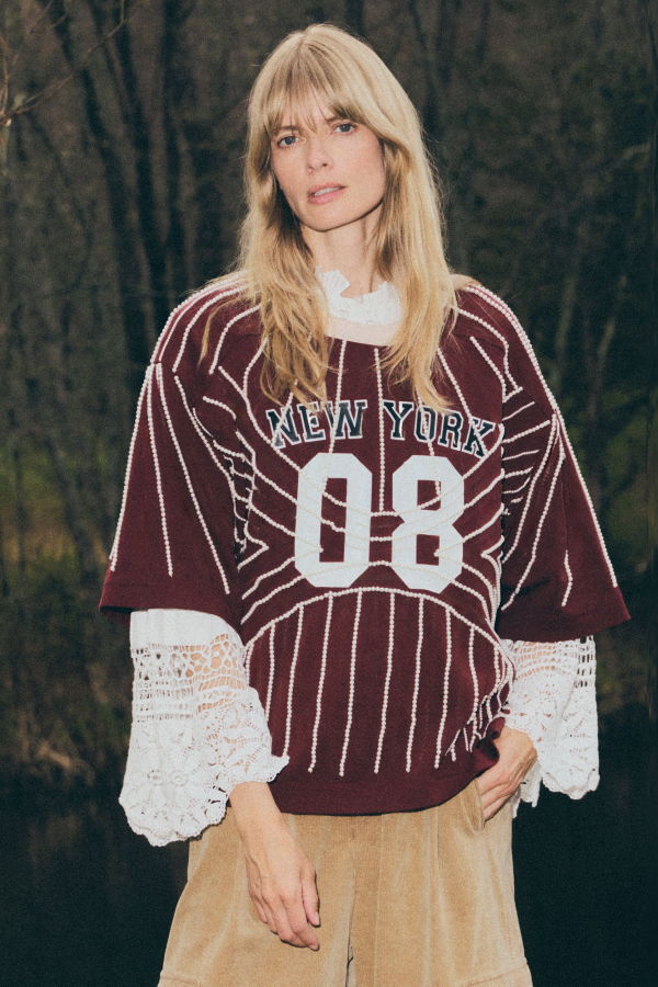 Sea NY Quinn T-Shirt - Burgundy