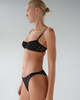 Fruity Booty Polka Flock Balconette Bra - Black - Thumbnail 4