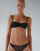 Fruity Booty Polka Flock Balconette Bra - Black - Thumbnail 7