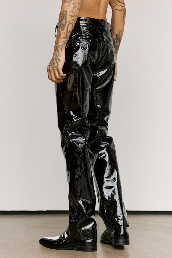 Ernest W. Baker Patent Leather Straight Fit Trousers
