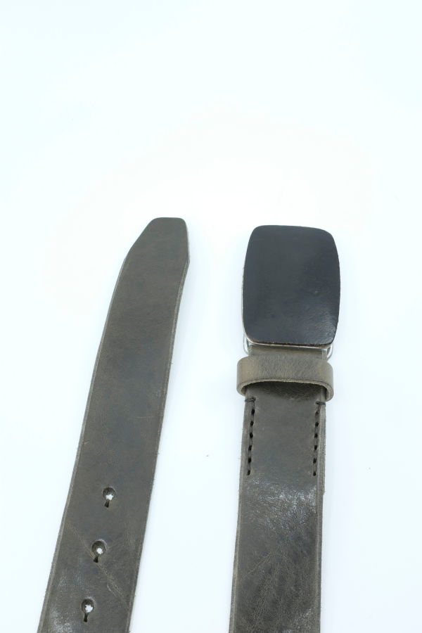 Our Legacy Bullhide Leather Cover Belt - Swamp Brown