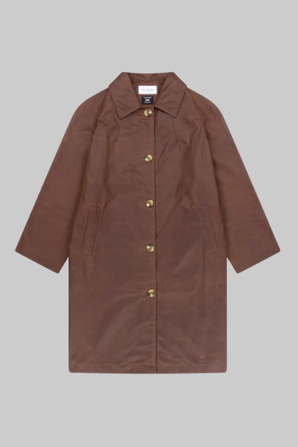 Kate Sheridan Oversized Wax Louis Coat - Chestnut