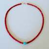 Theodosia Coral, Turquoise & Gold Beads Necklace - Thumbnail 1