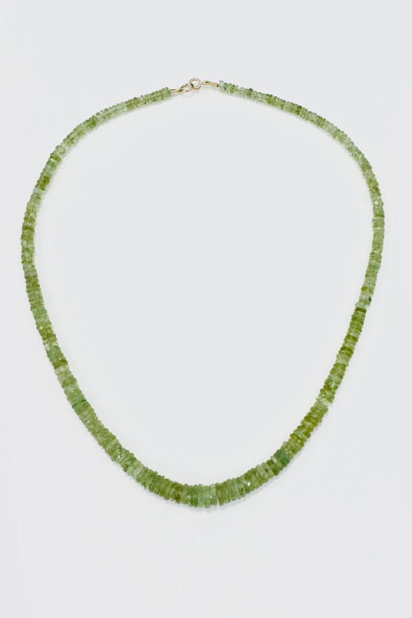 Theodosia Cucumber Tourmaline Heishi Necklace
