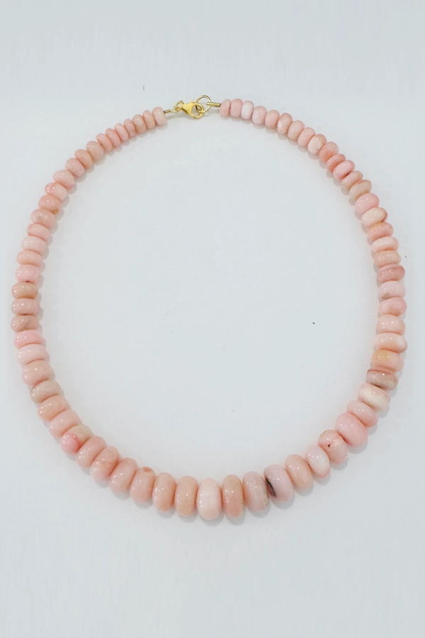Theodosia Pink Opal Graduated Candy Necklace