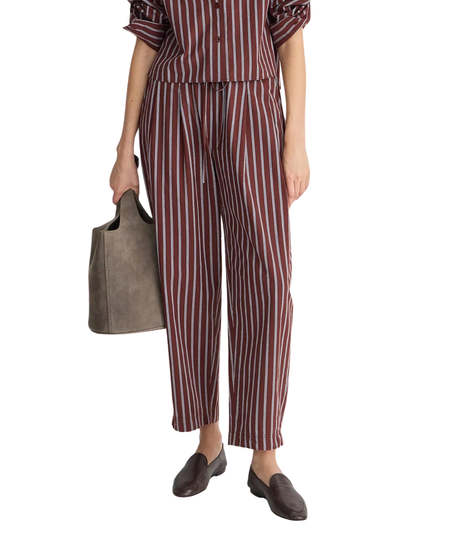 Simone Wild Velvet Volant Capri Pants - Black | Garmentory