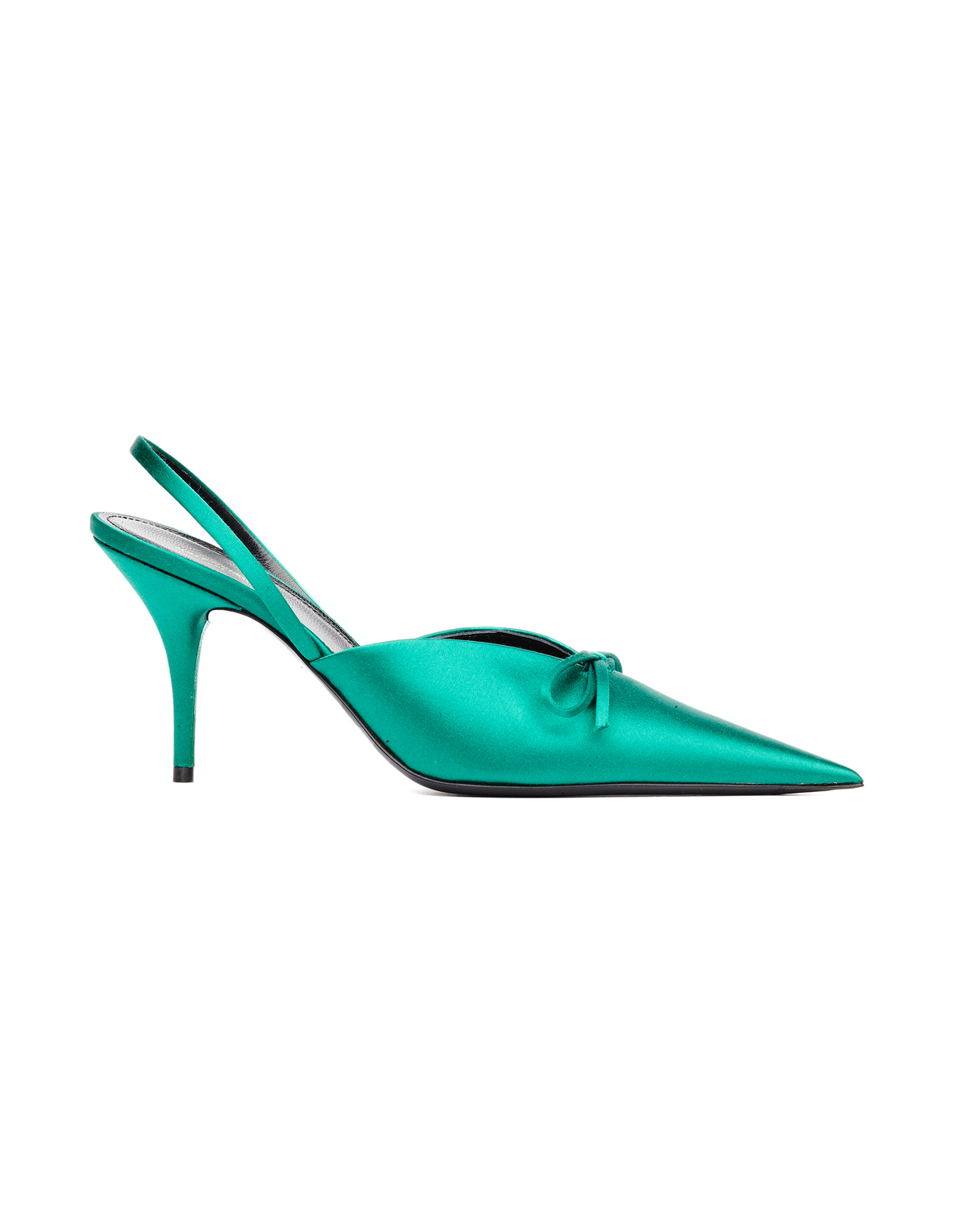 靴 BALENCIAGA KNIFE SLINGBACK SATIN MULE Balenciaga Knife Slingback Mules - Green | Garmentory