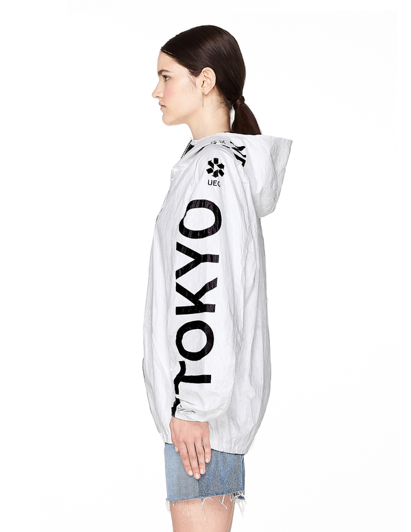 【未使用】 UEG ユーイージー TOKYO プリント ジャケット M ホワイト UEG Tokyo Printed Tyvek Jacket | Garmentory