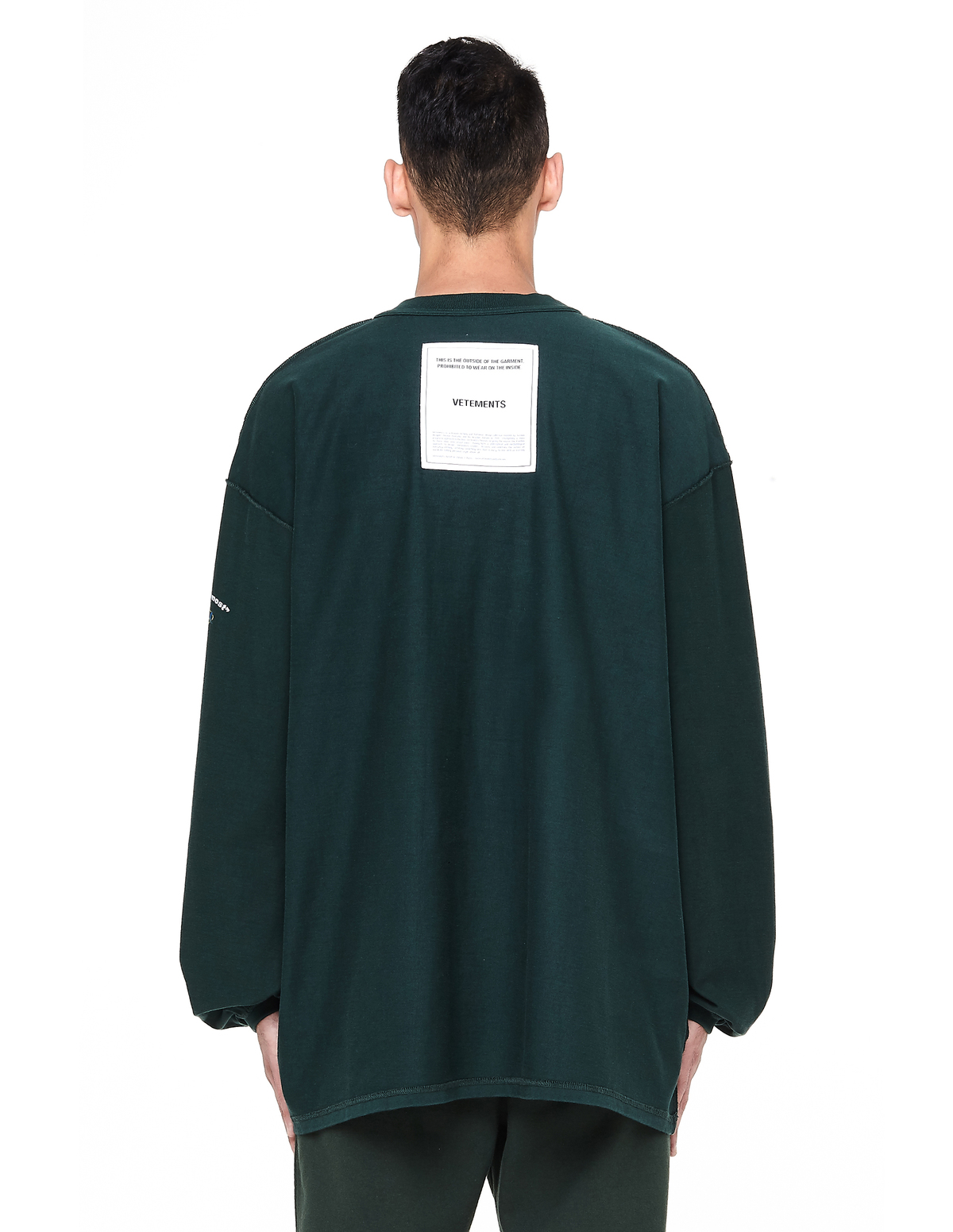 VETEMENTS INSIDEOUT LONG SLEEVE サイズXS Vetements Inside-out Long Sleeve T-shirt - Green | Garmentory