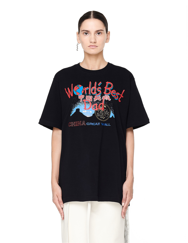 Vetements China Tourist Cotton T-shirt - Black | Garmentory