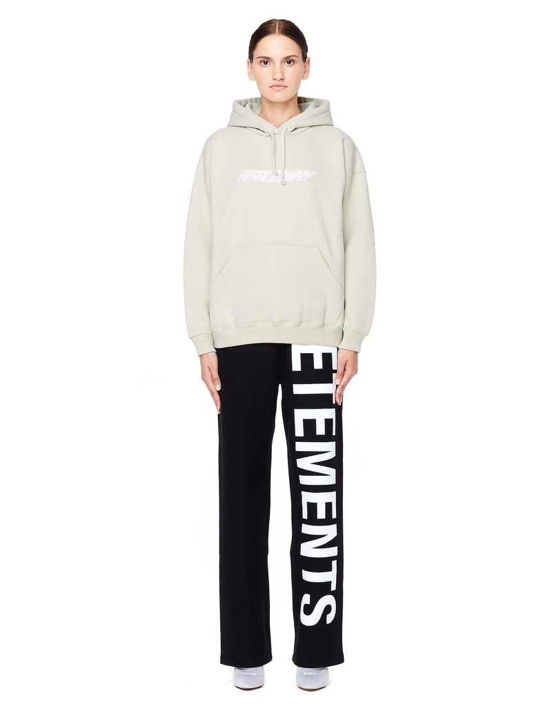 Vetements Cotton Sweatpants with Logo - Black | Garmentory