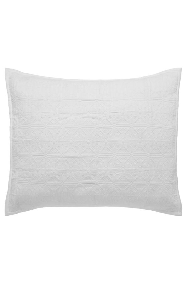 Orchids Lux Home Duke Geometric Cotton Velvet Quilt Sham