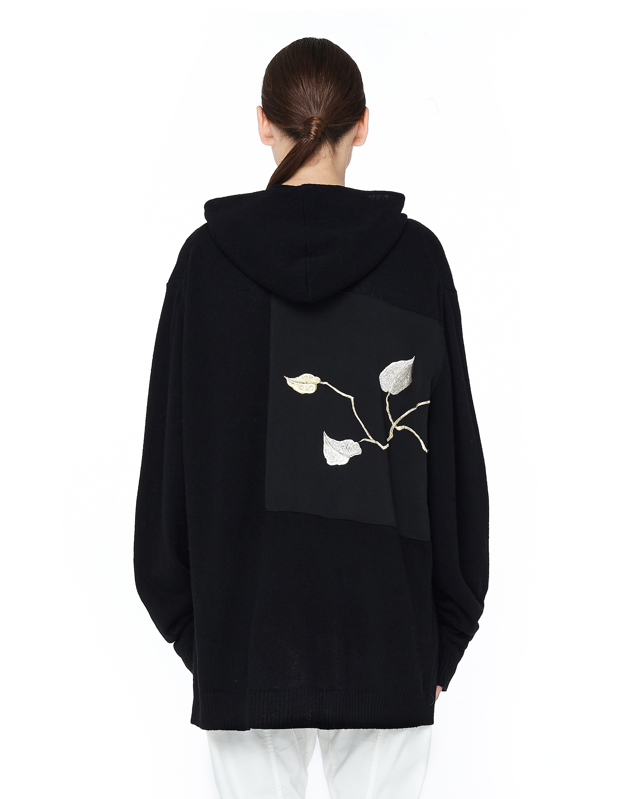 Cashmere Felpe Cotton Silk Blackyoto Cashmere Hoodie With Silk