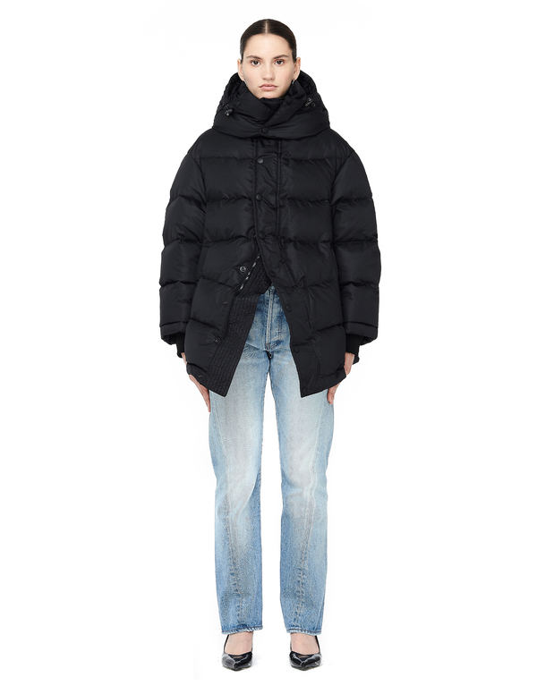 Balenciaga Swing Oversized Quilted Puffer Jacket - black | Garmentory