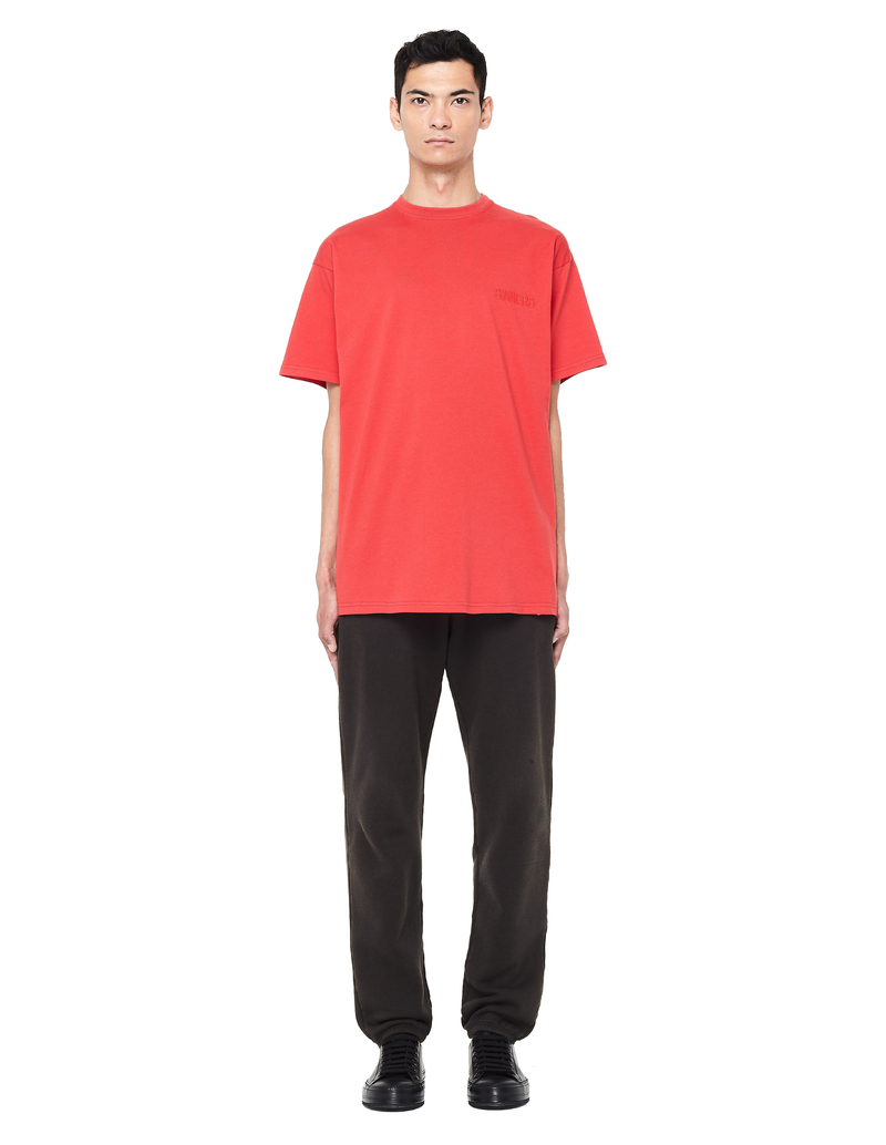 Balenciaga Sinners Embroidered Cotton T-shirt - Red | Garmentory