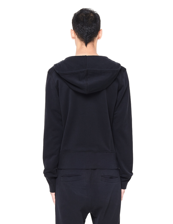 Ann Demeulemeester Cotton Zip Up Hoodie - Black | Garmentory
