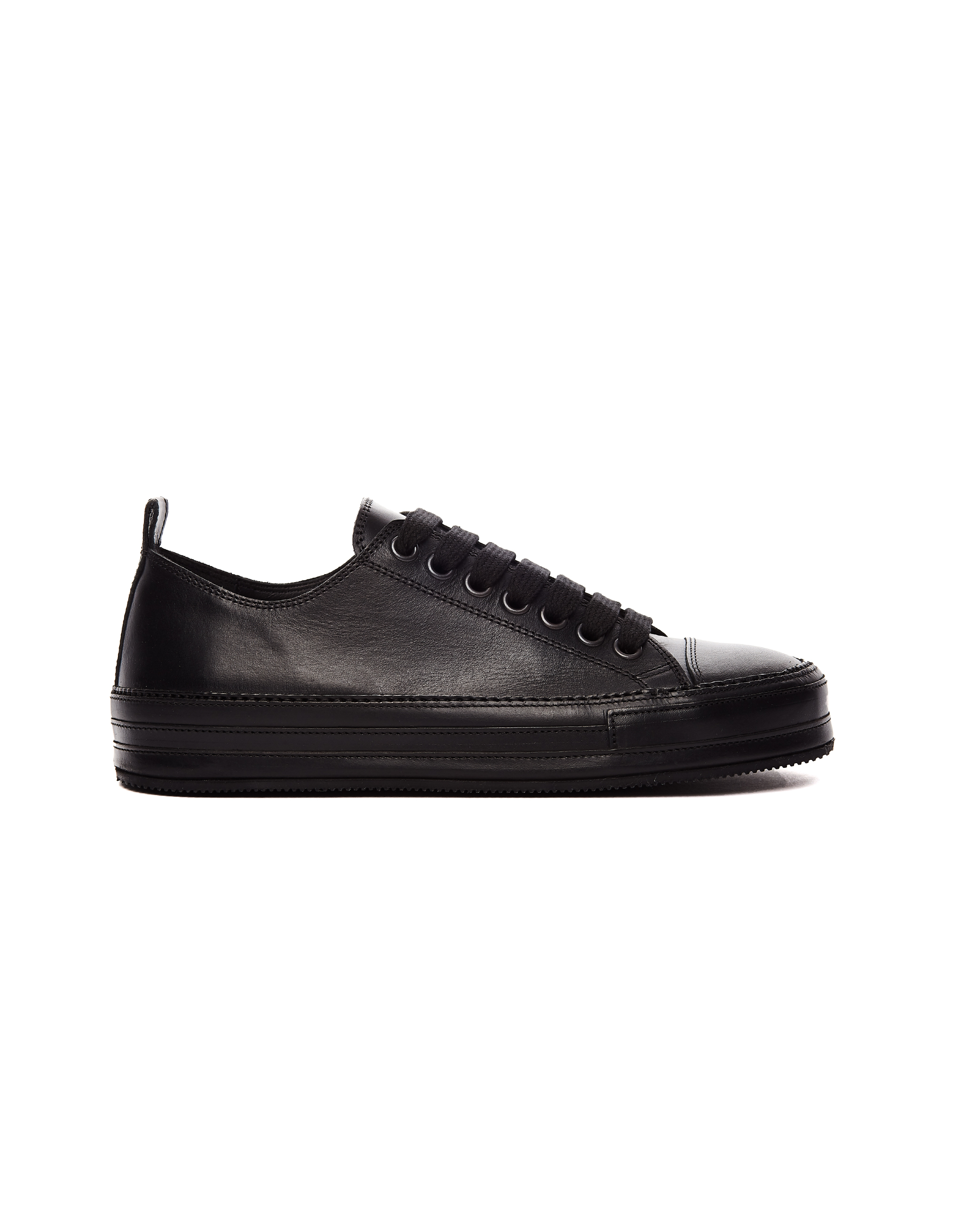 Ann Demeulemeester Leather Low-Top Sneakers - black | Garmentory