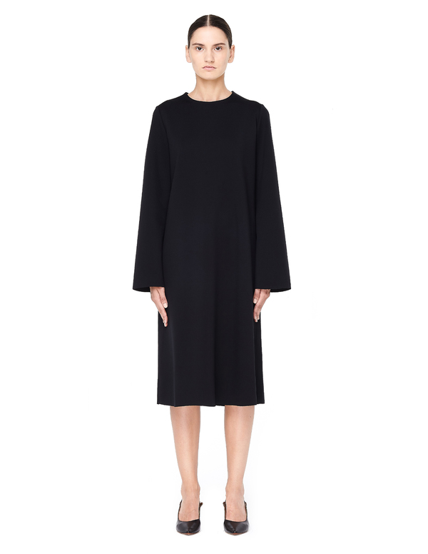 The Row Elmi Scuba Oversized Dress - Black | Garmentory The Row Elmi Scuba Oversized Dress - Black | Garmentory